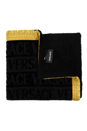 Czarny Ręcznik z logo Versace Home - Vitkac Polska